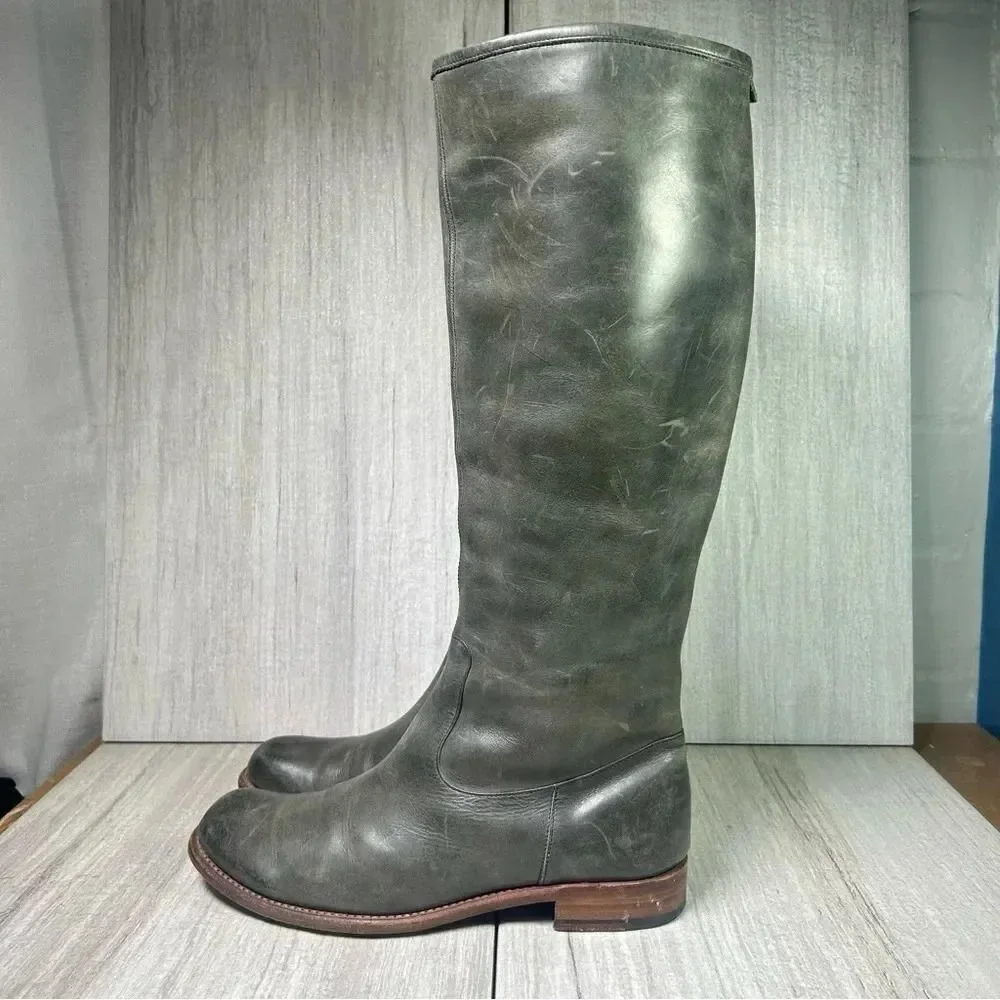 RARE Plus By Chausser Japan Tall Riding Equestrian Boots Leather Womens Size 6.5
